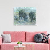 Chalk Elephants Canvas Afdruk (Insitu (Woonkamer))