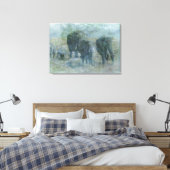 Chalk Elephants Canvas Afdruk (Insitu (Slaapkamer))