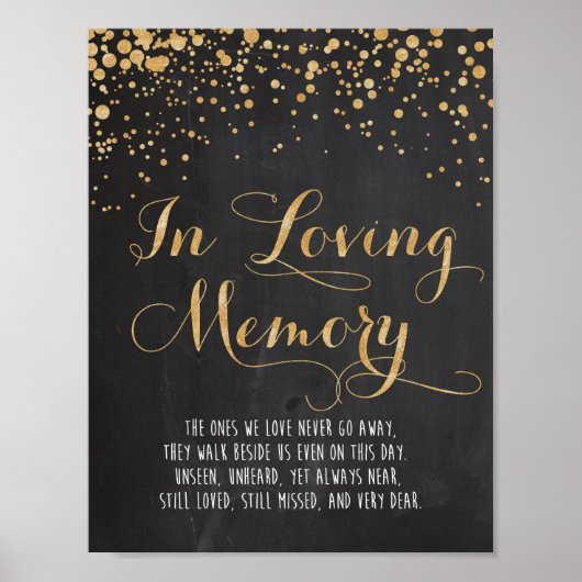Chalk en glitter in liefhebbend geheugen poster (Voorkant)