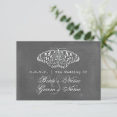 Chalk Geïnspireerd Butterfly Wedding RSVP (Staand voorkant)