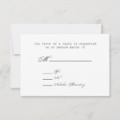 Chalk Geïnspireerd Butterfly Wedding RSVP (Achterkant)