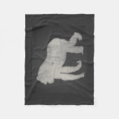 Chalk Gorilla Fleece Deken (Voorkant)