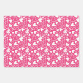 Chalk Heart Doodle Cute Valentijnsdag Pattern Inpakpapier Vel (Voorkant)