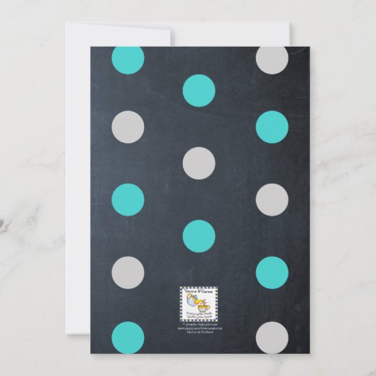 Chalk Lights Turquoise 16e anniversaire Invitation (Dos)