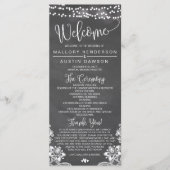 Chalk Lights Wedding Ceremony Programma (Voorkant)