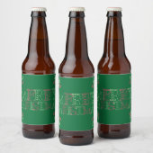 Chalk Mistletoe Pattern Bier Etiket (Flessen)