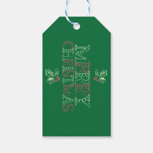 Chalk Mistletoe Pattern Cadeaulabel (Voorkant)
