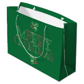 Chalk Mistletoe Pattern Groot Cadeauzakje (Achterkant Gekanteld)