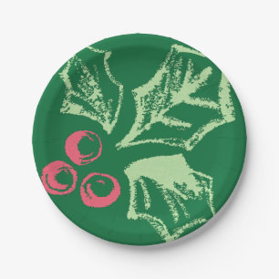 Chalk Mistletoe Pattern Papieren Bordje