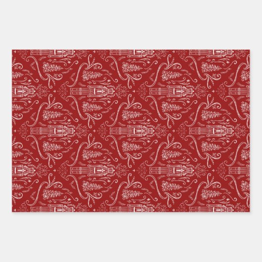 Chalk nutcracker doodle Christmas  Inpakpapier Vel (Voorkant 3)