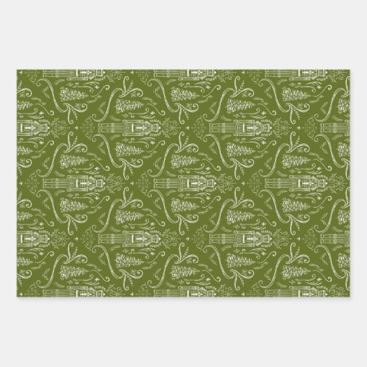 Chalk nutcracker doodle Christmas  Inpakpapier Vel (Voorkant 2)