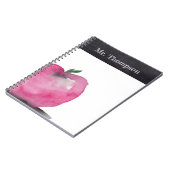 Chalk Personalized Waterverf Apple Teacher Custom Notitieboek (Linkerzijde)
