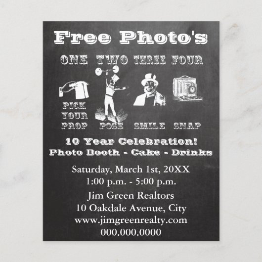 Chalk Photo Booth Prop Sign Flyer (Voorkant)
