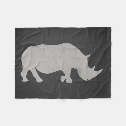 Chalk Rhino Fleece Deken (Voorkant (Horizontaal))