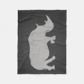 Chalk Rhino Fleece Deken (Voorkant)