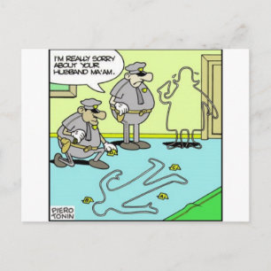 Chalk schetst funny Police Giften & Collectibles Briefkaart