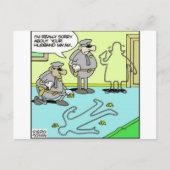 Chalk schetst funny Police Giften & Collectibles Briefkaart (Voorkant)