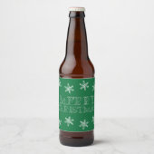 Chalk Snowflake Pattern Bier Etiket (Voorkant)