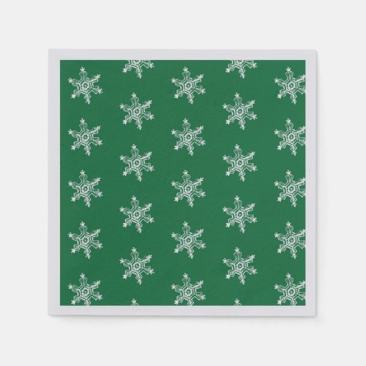 Chalk Snowflake Pattern Napkins Servet (Voorkant)