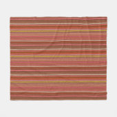 Chalk Stripes - Chocolate Brown en Coral Fleece Deken (Voorkant (Horizontaal))