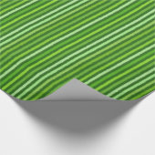 Chalk Stripes - Emerald en Lime Green Cadeaupapier (Hoek)