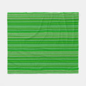 Chalk Stripes - Emerald en Lime Green Fleece Deken (Voorkant (Horizontaal))