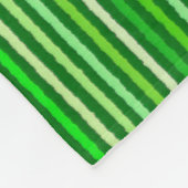 Chalk Stripes - Emerald en Lime Green Fleece Deken (Hoek)