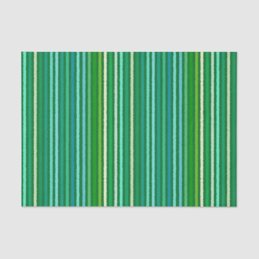 Chalk Stripes - Jade Green en Aqua Tissuepapier (Voorkant)
