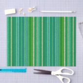 Chalk Stripes - Jade Green en Aqua Tissuepapier (Craft)