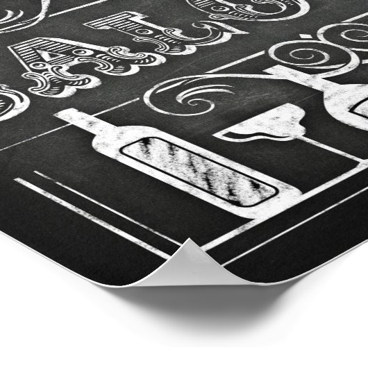 Chalk Style Party Print / SALOON Sign (Hoek)