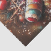 Chalk Tekening Kerstcadeau Snoep Ornament Tissuepapier (Detail)