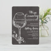 Chalk Wine Country Bachelorette Invitation (Debout devant)