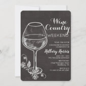 Chalk Wine Country Bachelorette Invitation (Devant)