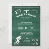 Chalkboard 10e verjaardagsfeestje Football Kaart (Voorkant)