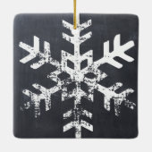 Chalkboard 1e Kerstmis Mr. & Mrs Foto Keramisch Ornament (Achterkant)