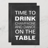 Chalkboard 21st Birthday Invitation Kaart (Voorkant / Achterkant)