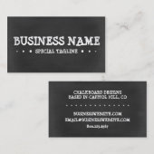 CHALKBOARD 3 stippen Visitekaartje (Voorkant / Achterkant)