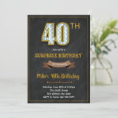 Chalkboard 40e anniversaire invitation (Debout devant)