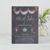 Chalkboard 4 juli  patriotpartij kaart (Staand voorkant)
