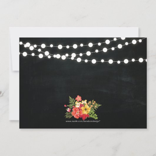 Chalkboard 50th Surprise Birthday Party Invitation Kaart (Achterkant)