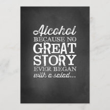 Chalkboard 5x7 gebarentalcohol omdat