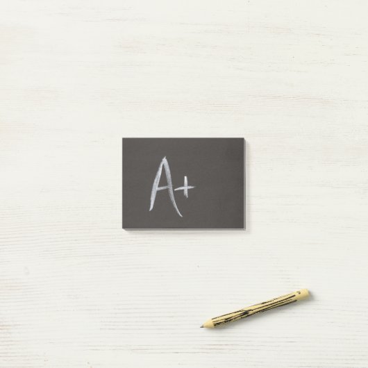 Chalkboard A+ Blackboard Background Retro Style Post-it® Notes (Op bureau)
