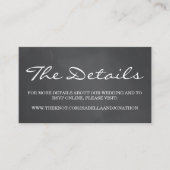 Chalkboard achtergrond bruiloft website behuizing informatiekaartje (Voorkant)