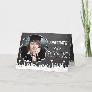 Chalkboard Afstuderen Uitnodiging Uw Foto