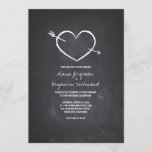 Chalkboard aime coeur rustique faire-part de maria<br><div class="desc">Invitation de mariage moderne mais vintage avec tableau noir d'amour croquis de coeur et design typographique simple mais mignon. décontracté,  élégant et original.</div>