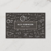 Chalkboard Algebra Math Tutor carte de visite (Devant)