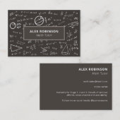 Chalkboard Algebra Math Tutor carte de visite (Devant / Derrière)