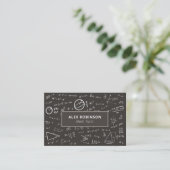 Chalkboard Algebra Math Tutor carte de visite (Debout devant)
