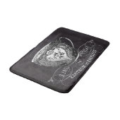 Chalkboard Alice in Wonderland tea party teacup Badmat (Gekanteld)