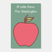 Chalkboard Apple Teacher's Post It Notes Gift (Voorkant)
